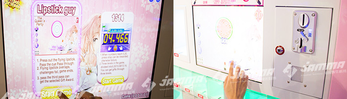 Lipstick Makeup Vending Machine With Three Levels RGB LED 220V Black Pink
