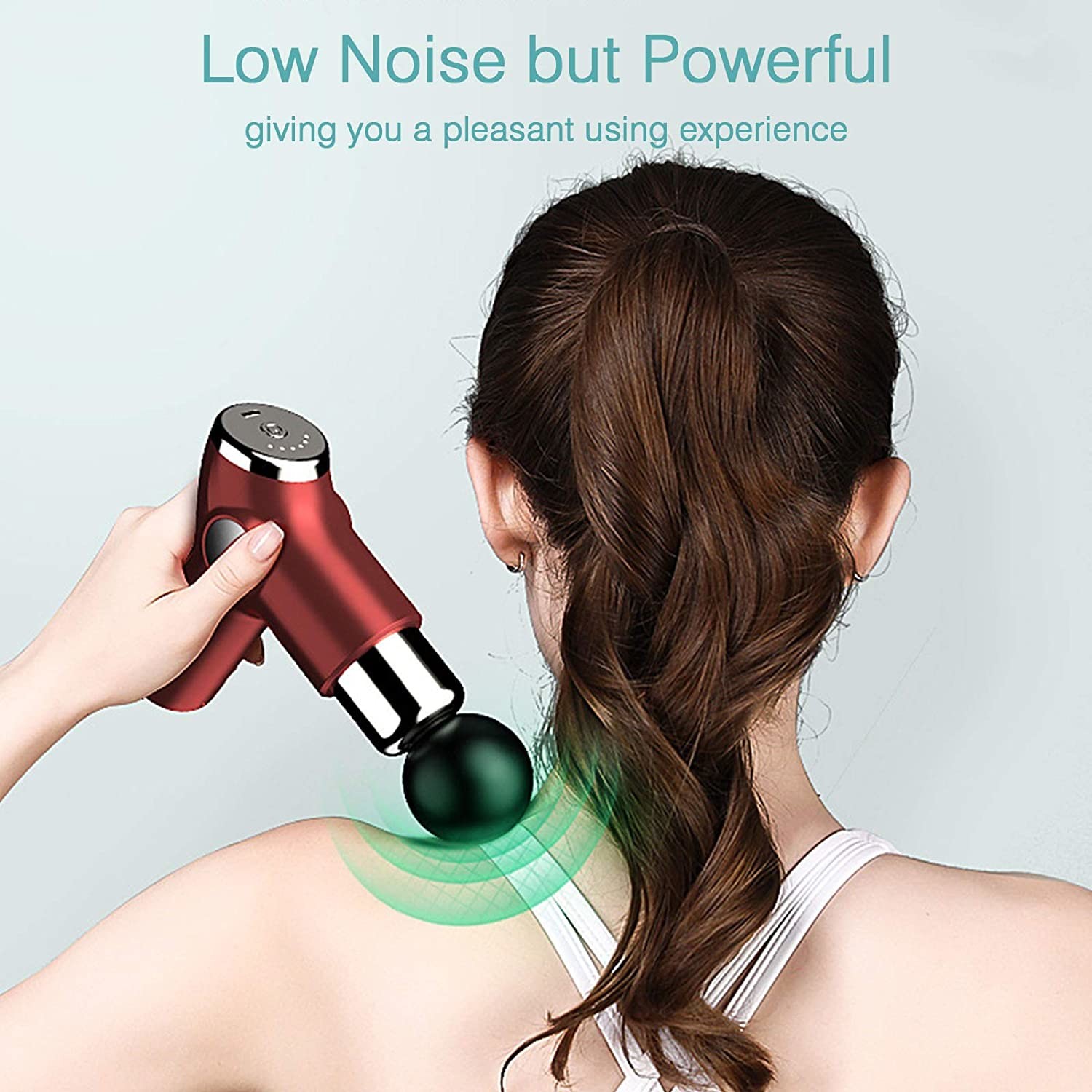 Mini Pocket Handheld Massager Gun 1200rpm 20 Speeds Body Therapy Pain Relief