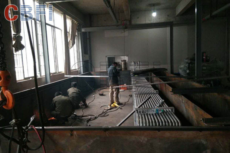 Air Cooling / Water Cooling 10 Tons Block Ice Maker With Crane System Civil Work Design