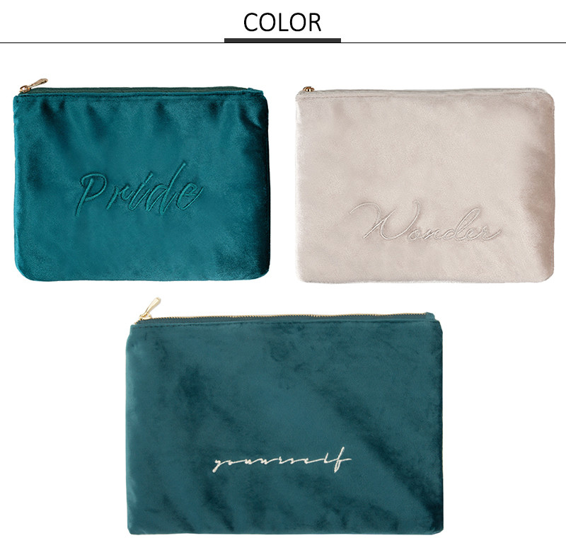 Multifunction Girls Velvet Cosmetic Makeup Bag For Travel