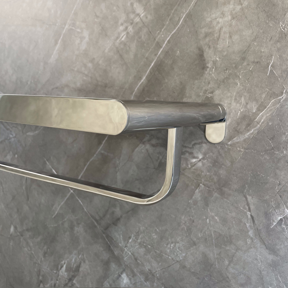 Multi Function Double Bathroom Towel Racks Hardware Custom Logo