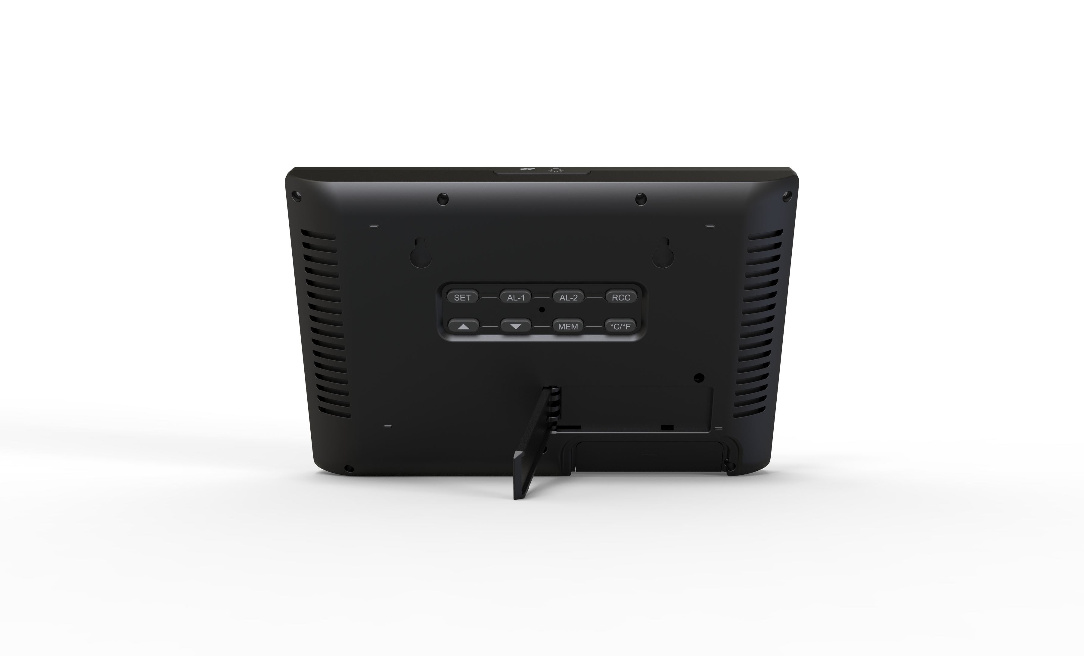 Function In-Out Temperature and Humidity RC Alarm Clock with LUMINOVA
