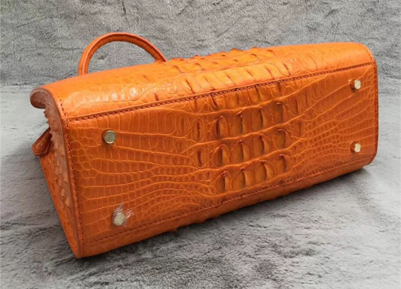 Fashion Authentic Crocodile Skin OL Lady Working Purse Female Handbag Exotic Alligator Leather Women Single Shoulder Bag