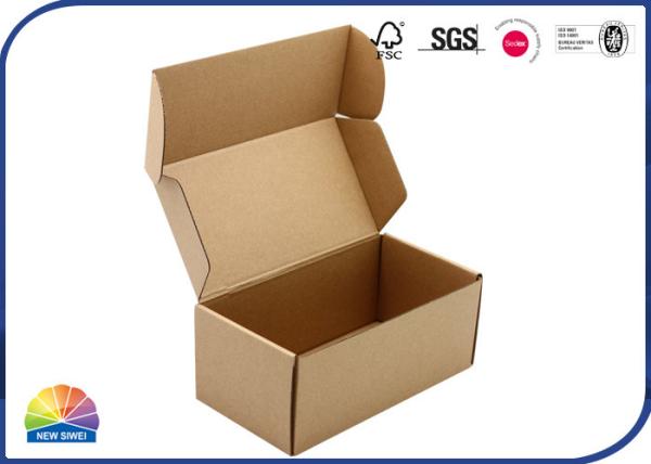 Quality Logo Printed E Flute Kraft Paper Corrugated Mailer Box for sale