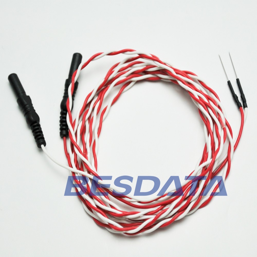 Green EEG electrodes and cables for Clinical Analytical Instruments