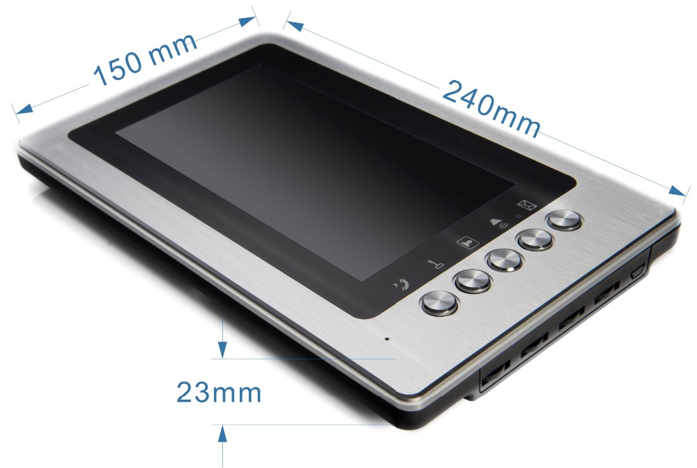 CK-102@ 7 Inch night vision screen color video door phone audio visual Intercom entry system