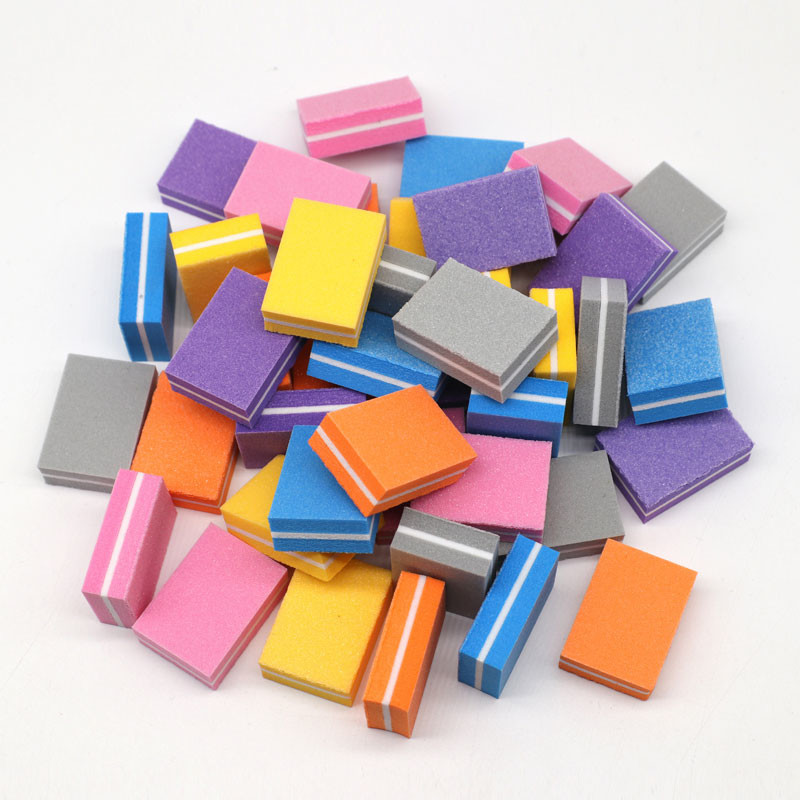 Mini Sponge Nail Care Tools / Nail Buffer Block Double Sided Size 3.5 * 2.5 * 1.2cm