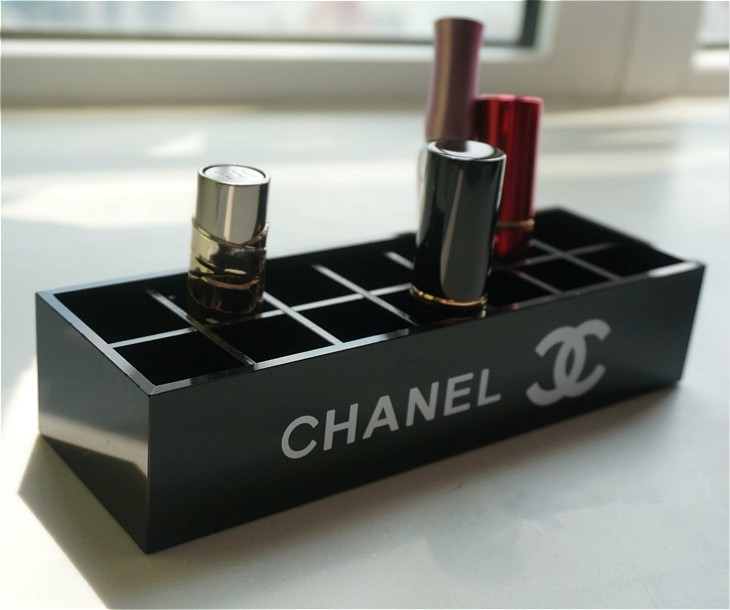 Plexiglass Lipstick  Holder Acrylic Lipstick Display Stand Cube Storage Box for Cosmetics