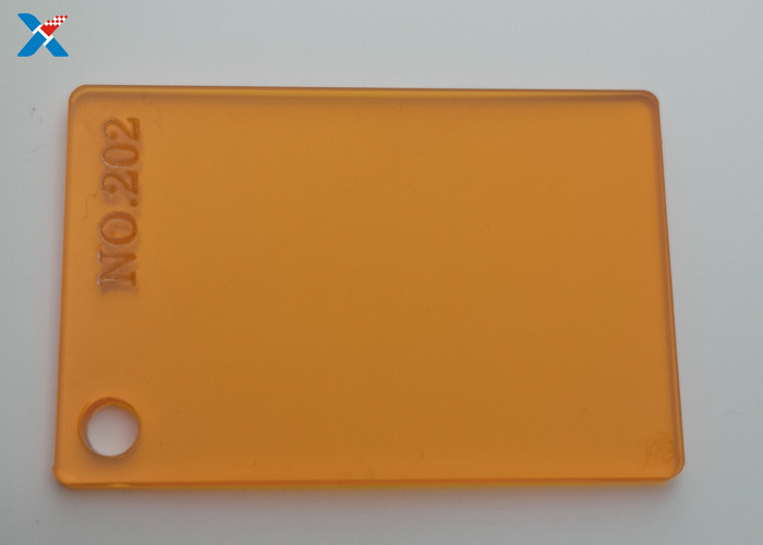 Customized Plastic Acrylic Sheets Orange Colored Roofing Perspex Board