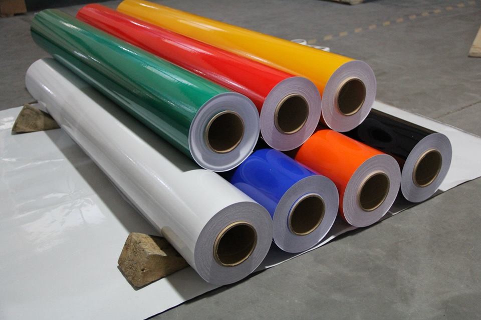Permanent Glue PET Material Glassbeads Reflective Vinyl Sticker For Cutting Plotter