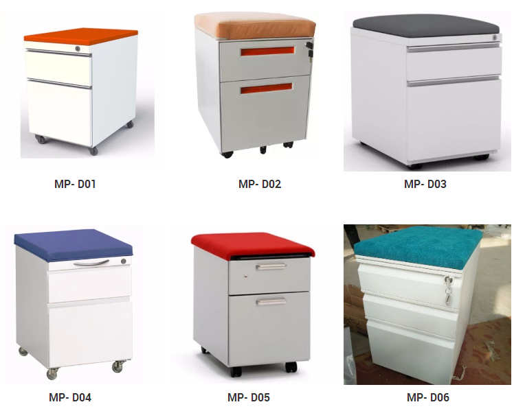 metal office storage steel mobile pedestal filing cabinet 3 drawer colorful pedestal