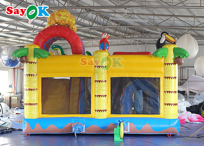 Kids Playground Zoo Forest Animal Inflatable Jumping Slide Bounce Castle Bouncy House