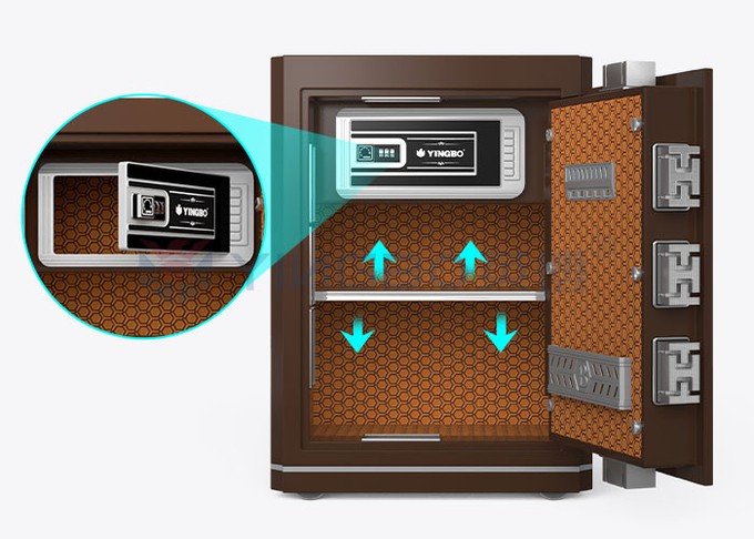 Height 580mm home lock box Customized Double Alarm