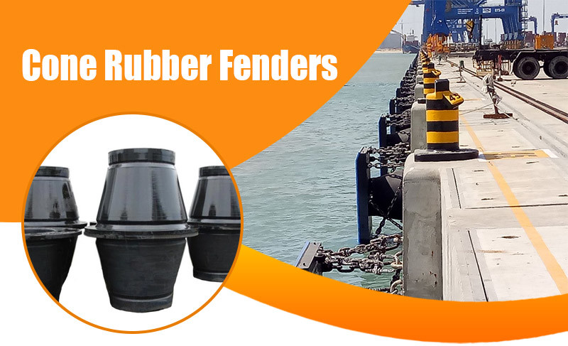 1000h Cone Port Fender Excellent Shear Resistance Marine Grade Rubber Long Service Life