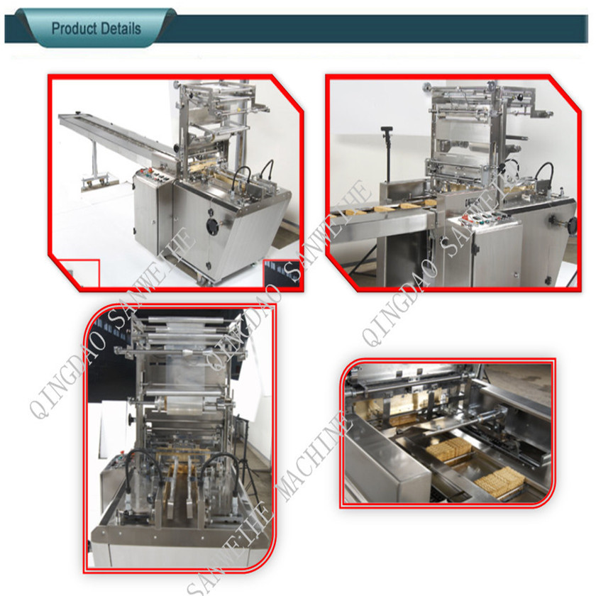 X Fold Type Rice-Cake Wafer Biscuit Over Wrapping Package Machine