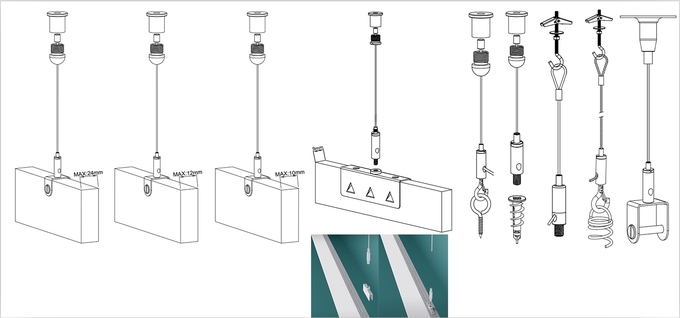 Metal Ceiling Systems Wall Bracket Cable Gripper Hold For Ceiling Baffles Fixtures 8