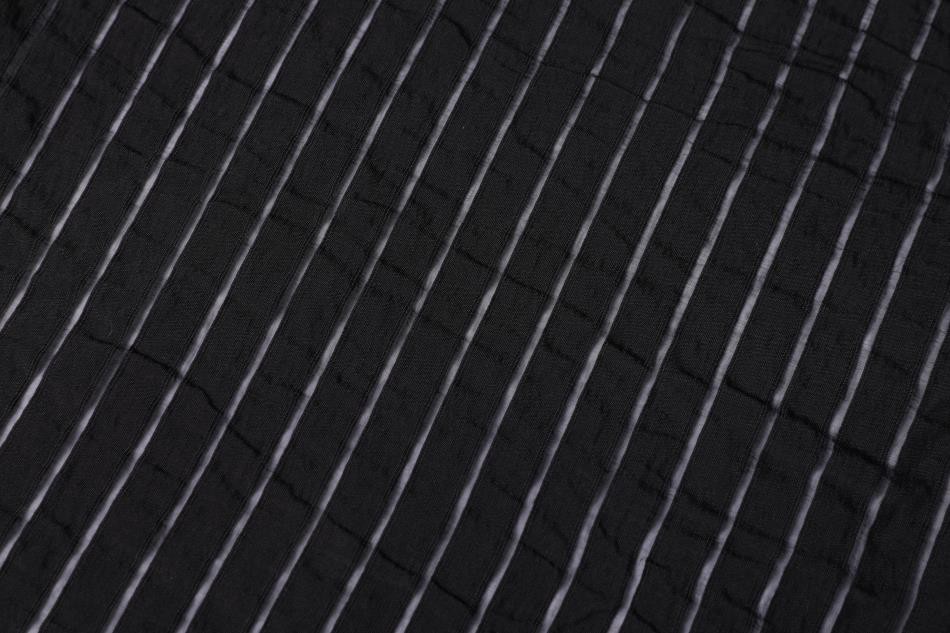 Stripe Style 90gsm Polyester Chiffon Fabric Black 75Dx75D