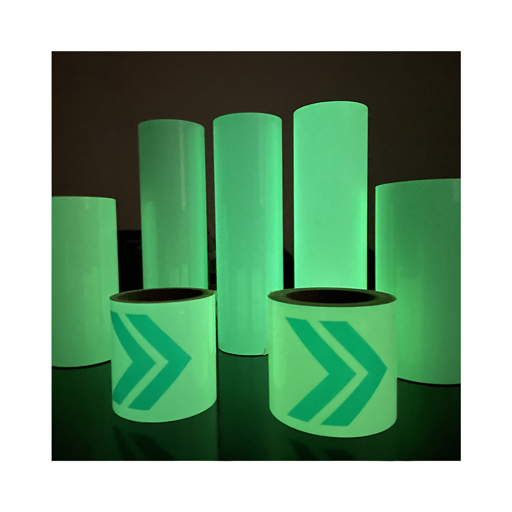 PVC Glow In The Dark Reflective Tape For Home Decorations Self Adhesive Warning Tape