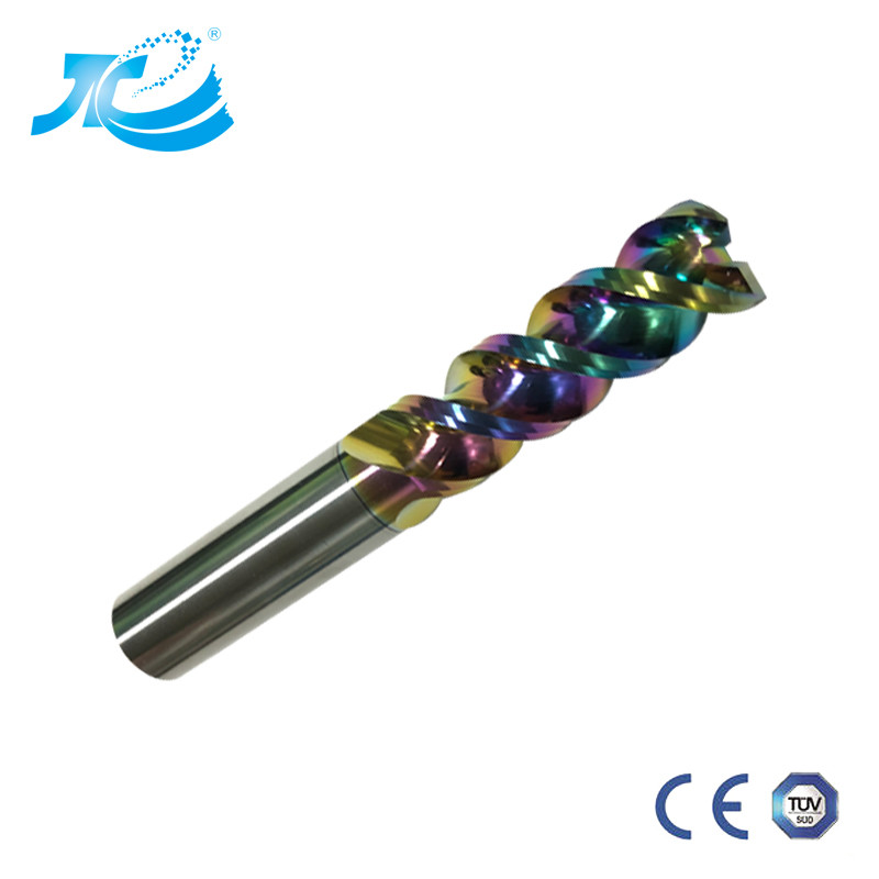 DLC End Mill For Aircraft Aluminum High Speed High Cutting Performance Cnc Tool Milling Cutter Machine Tool Colorful
