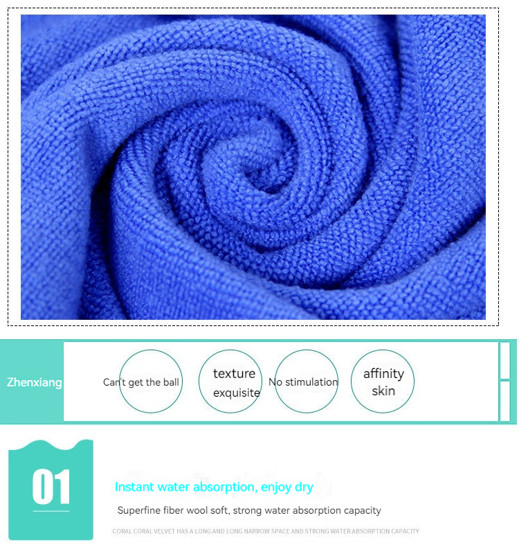 Customized Fiber Towel for Beauty Salon Hair Dryer and Domestic Cleaning Applications