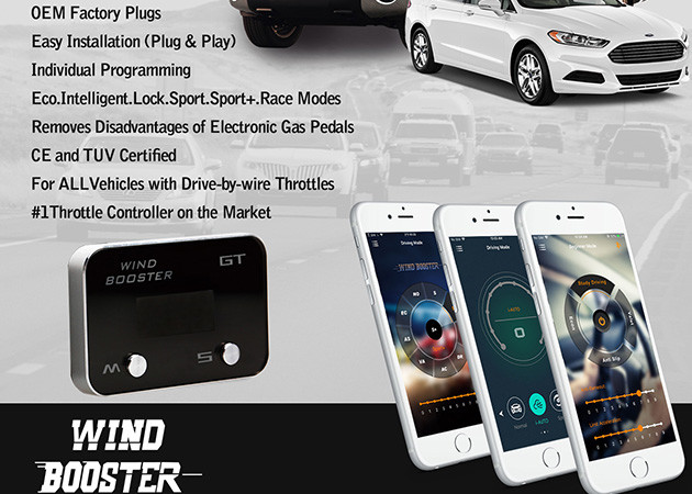 Windbooster GT Car Throttle Controller APP Chiptuning 51*32.5*6.2mm