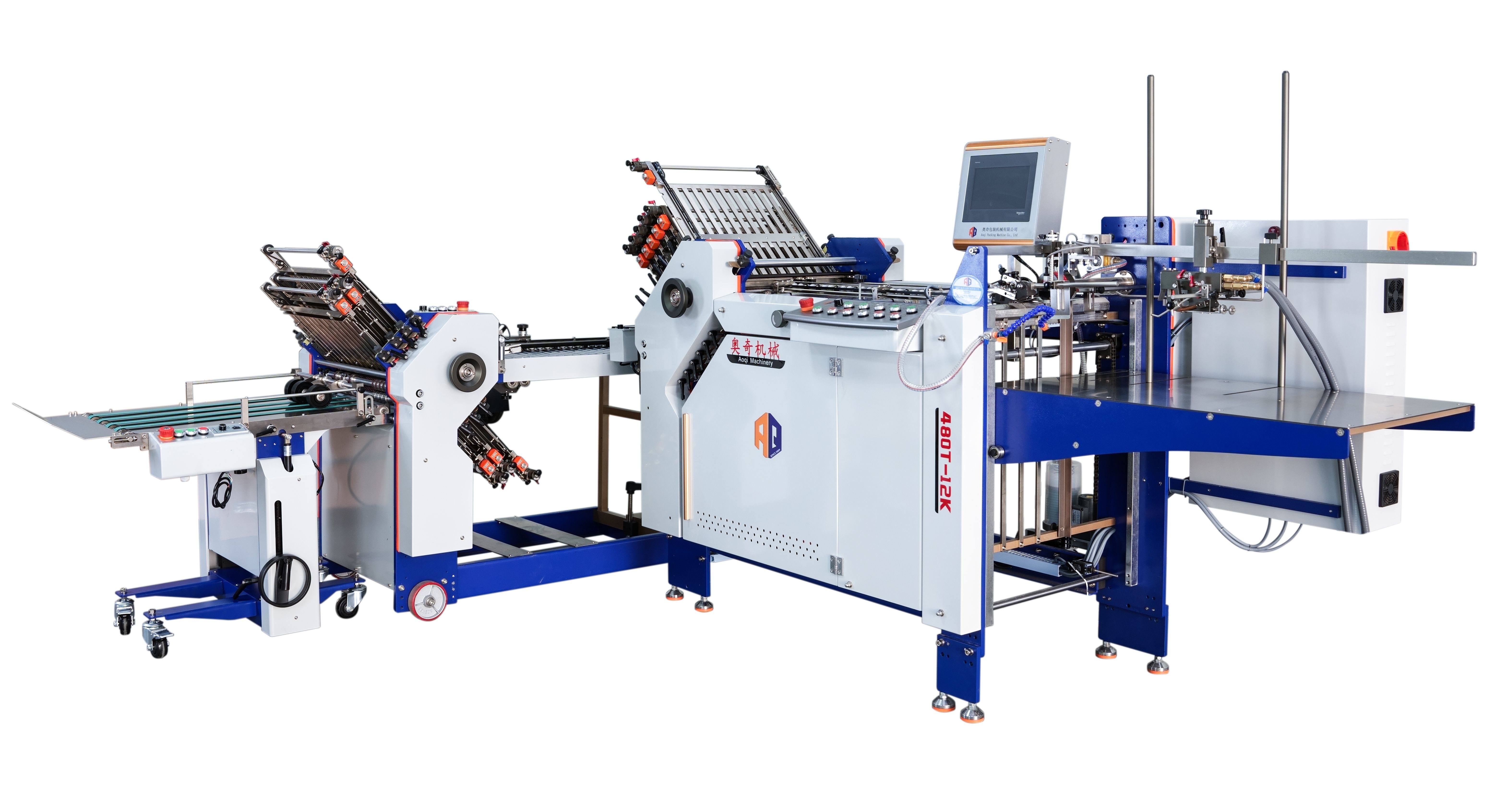 Automated Industrial Folder Machine Leaflets Brochure Folding Machine with Delivery Table