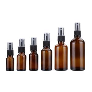 China 30ml 50ml 100ml Amber Glass Spray Bottles for Essential Oils Mist Spray Bottle on sale