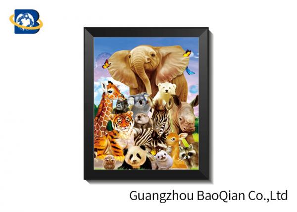 Quality Customized Christmas 3D Lenticular Pictures / Flip Effect Printed 3D Animals Photos for sale