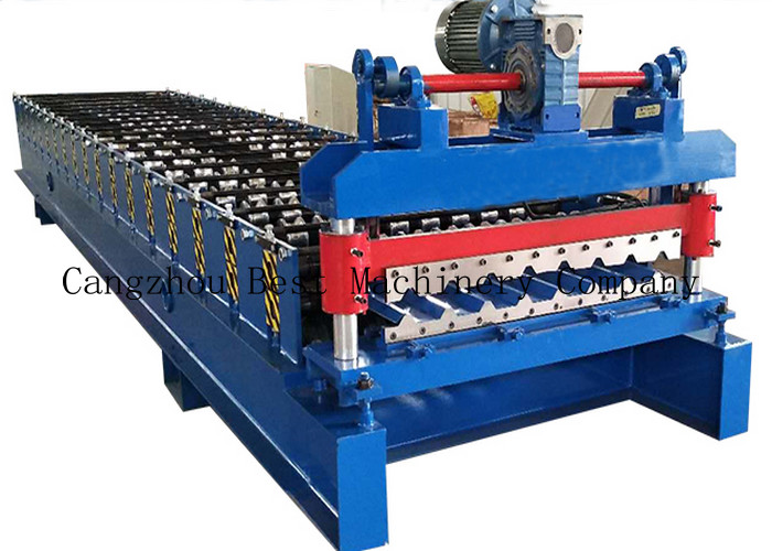 Galvanized Corrugated Colored Steel Wall Roof Panel Forming Machine 8-12m/Min Speed