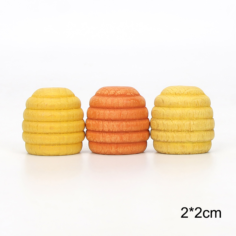 Cones 4cm Wooden Rainbow Stacker Wooden Mushroom Puzzle