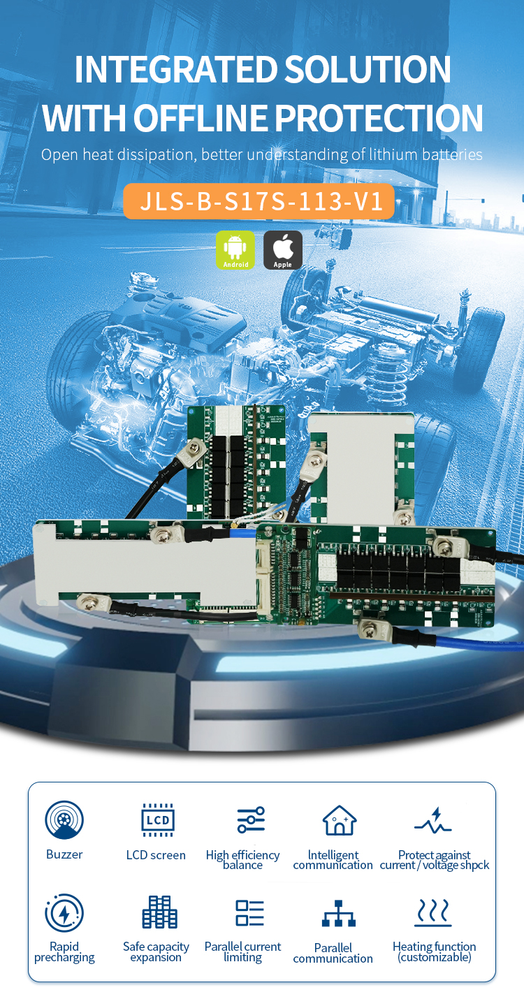 KLS Bms: 20s 72v 50a Active Equalizer Balancer for Lithium Li-ion Battery - Efficient Energy Transfer Solution