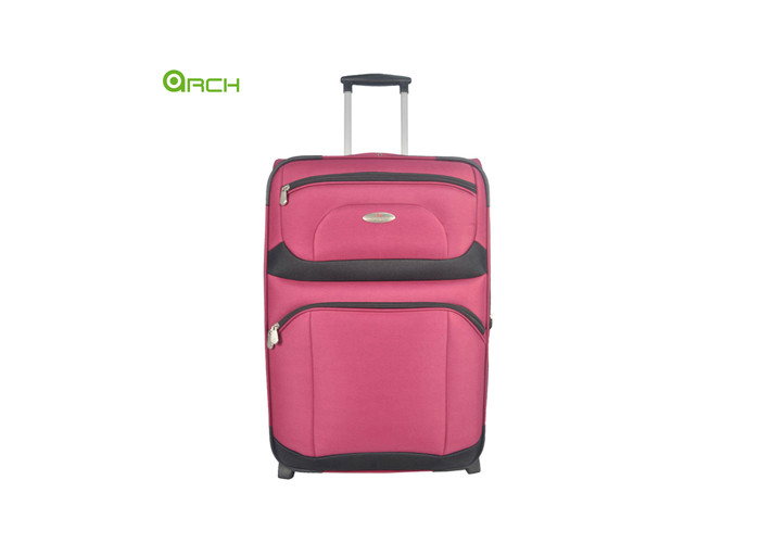 600D Polyester Trolley Case Luggage Bag Sets with Two Big Front Pockets and Skate Wheels