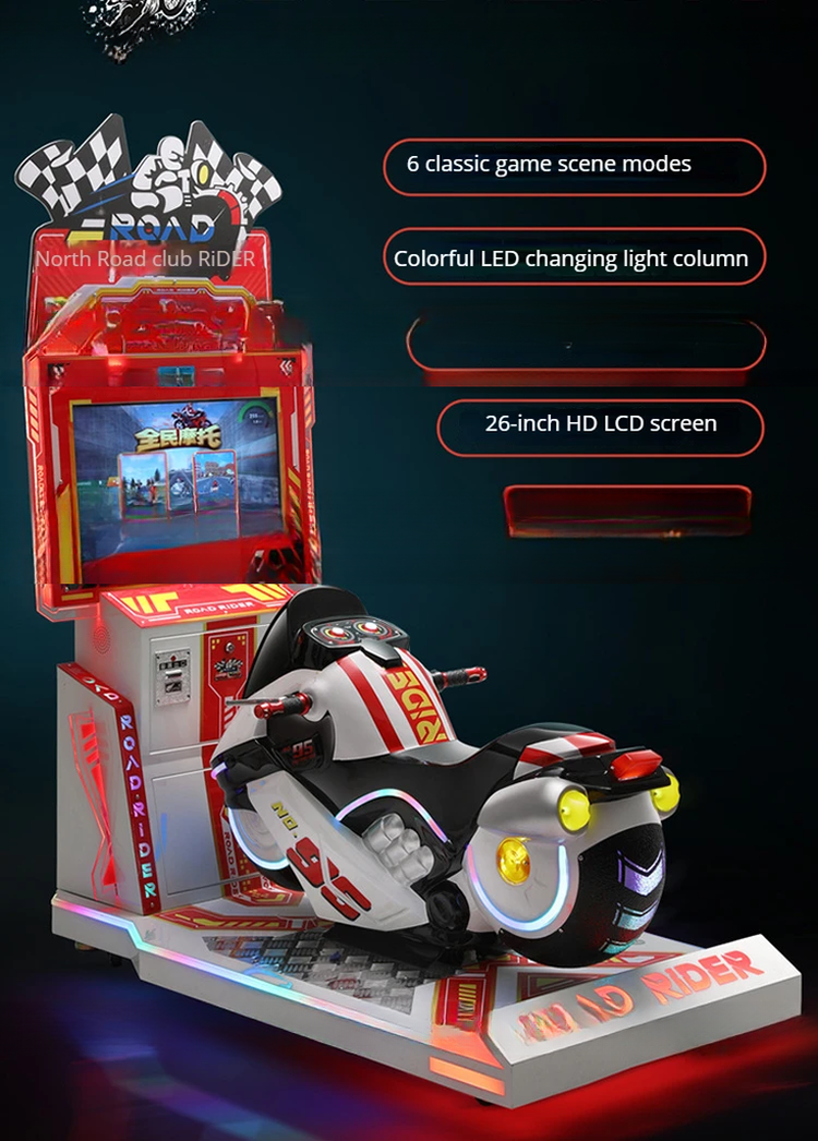 Dreamland coin operated 26inch motorbike simulator game machine kids play moto video game arcade machine