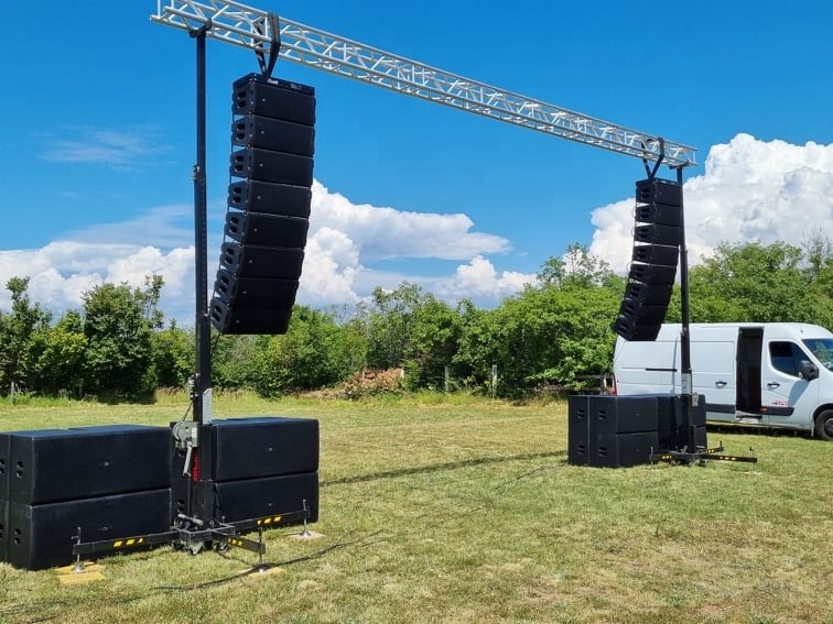 ARE Audio Waterproof Dual 10 Inch Full Range PA System Professional Speakers for Outdoor Indoor