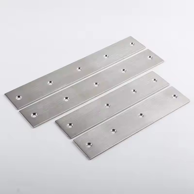 Stamping Metal Bed Frame Support Parts Stainless Steel Iron Straight Piece Bracket