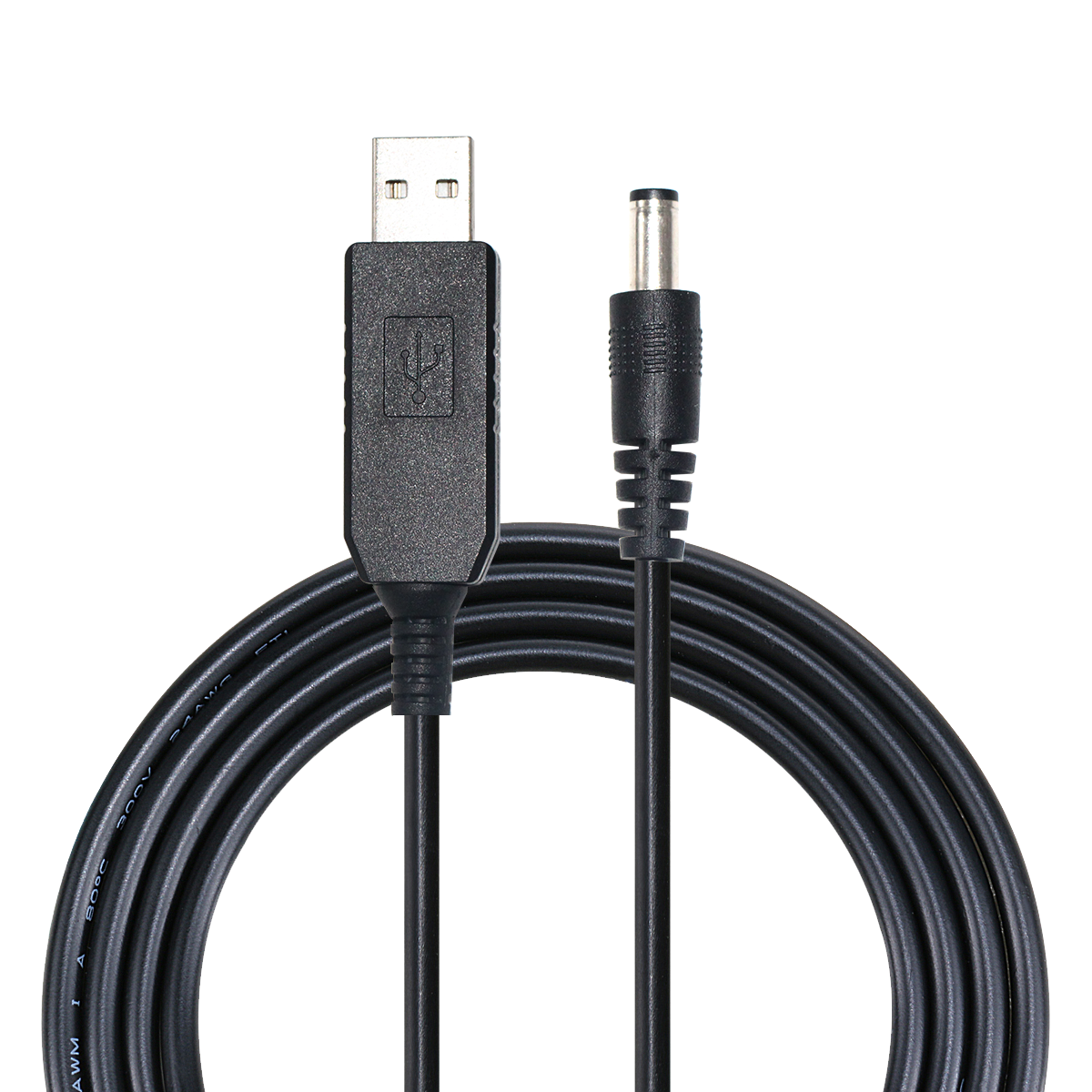 5V to 9V 12V DC Boost Converter USB Boosting Cable for Vehicle Charging 5.5*2.1mm Jack
