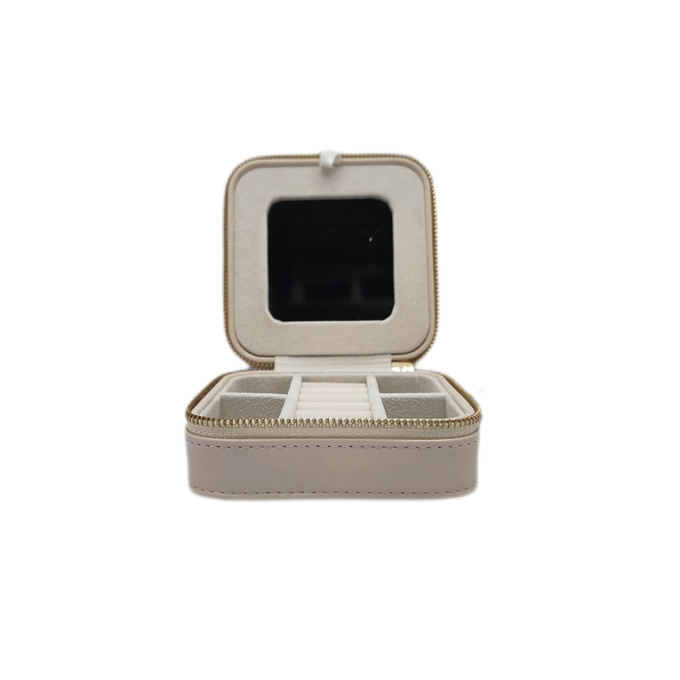 Custom Logo Women Girls Portable Organizer Earring Ring Jewelry Box