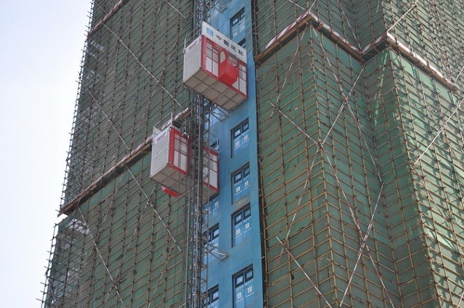 58m/Min Building Construction Hoist 500m Temporary Construction Elevators