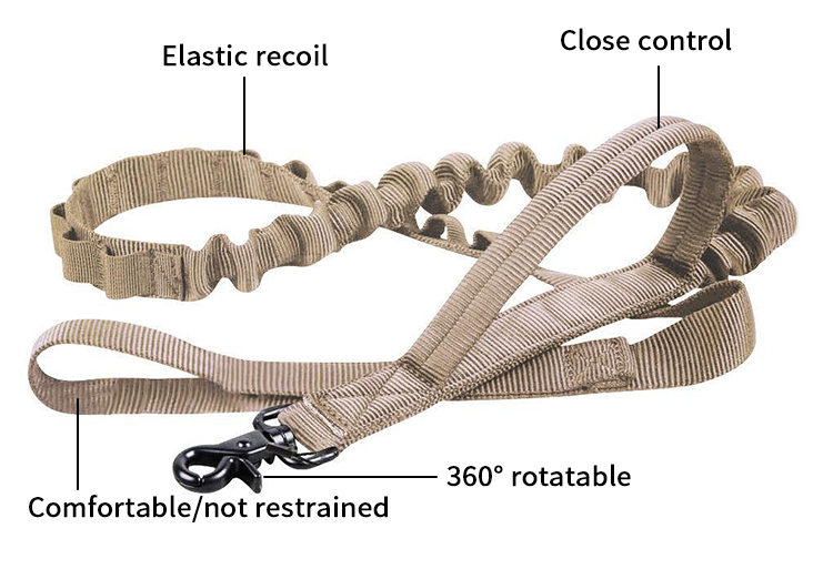 Black Sustainable Nylon Leashes OEM ODM Training Leashes For Puppies