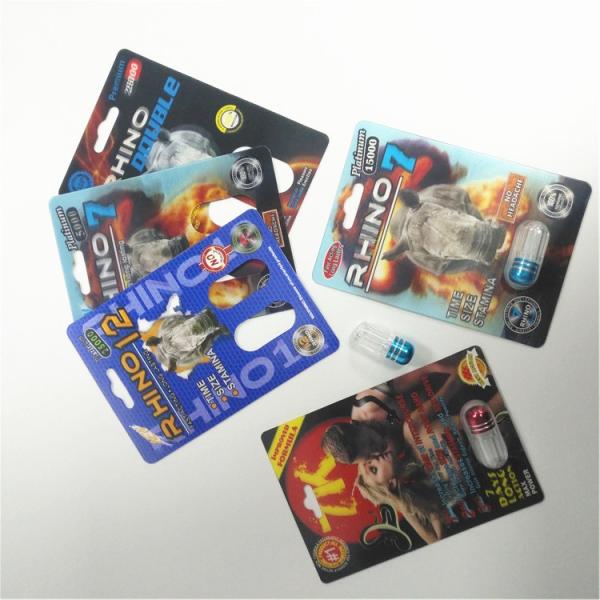 Art Paper 3D Card Rhino Container Bullet Male Sexual Performance Enhancing Pill