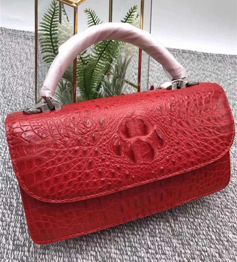 Fashion Genuine Crocodile Leather Women Small Mini Handbag Lady Purse Authentic Alligator Skin Female Cross Shoulder Bag