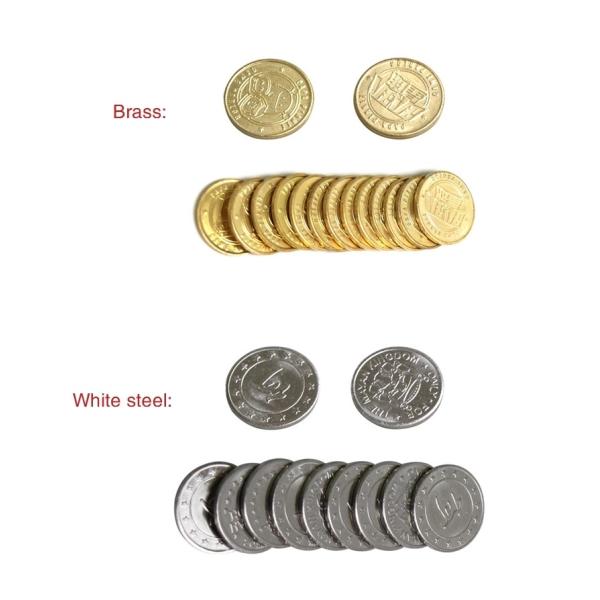 Round Arcade Game Machine Parts Stainless Steel / Copper Token Coin With Logo