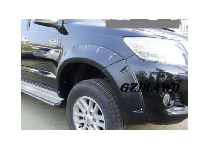 Matte Black Wheel Arch Flares , Toyota Hilux Vigo Fender Flares Pocket Style 2012 - 2014
