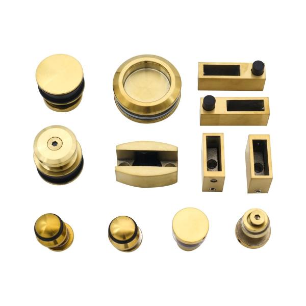 304 Stainless Steel Frameless Sliding Door Hardware for Square Tempered Glass