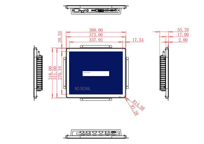 17-Inch Touch Screen for Factory Automation and Security Systems