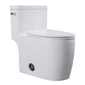 China Cupc S Trap One Piece Skirted Toilet Round Bowl Side Hole Siphon Flushing on sale