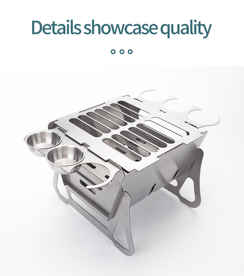 Stove and BBQ Grill Combination for Outdoor Cooking and Heating Features