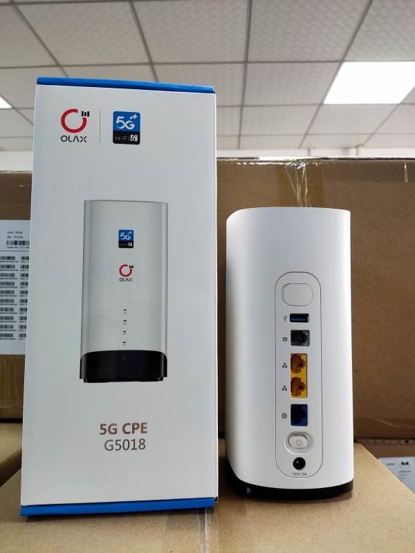 Olax 4G 5G CPE G5018 Dual Bands Enterprise 1200Mbps 5g Wifi Router with sim card slot