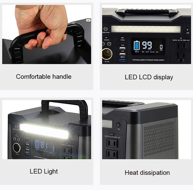 Outdoor 520WH Lifepo4 Portable Power Station For Emergency Electric facility