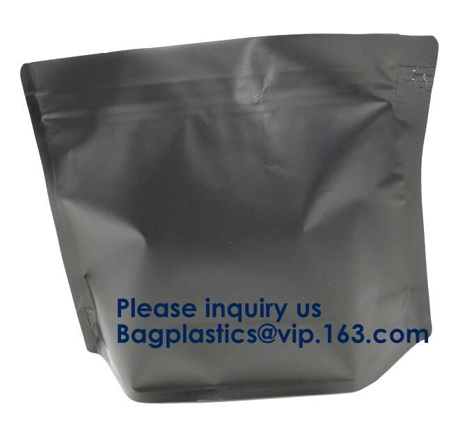 250g Heat Seal Side Gusset Yellow Coffee Pouches Bags With Valve Matte Coating Foil Flat Bottom Pouches Coffee 100g, Box